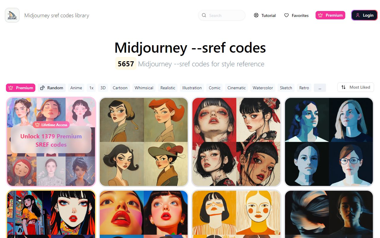 Midjourney Sref screenshot