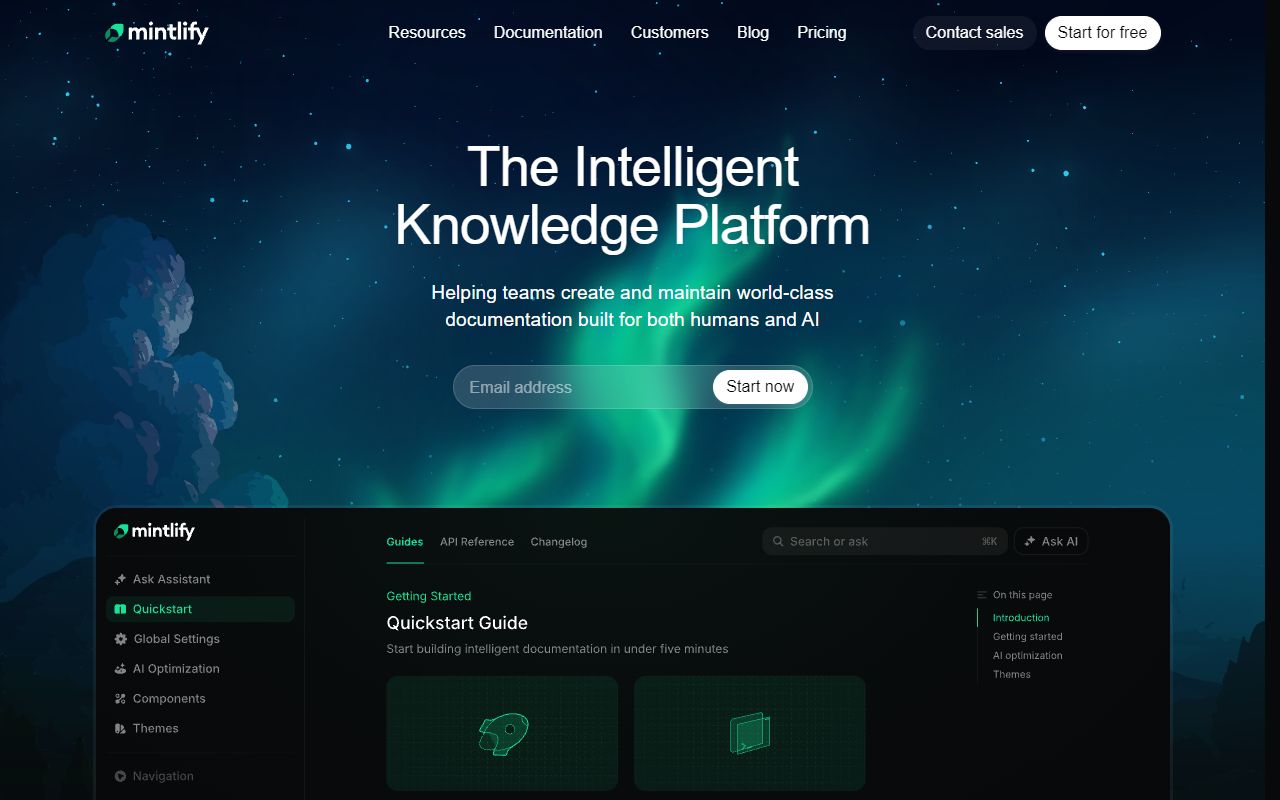 Mintlify - website preview