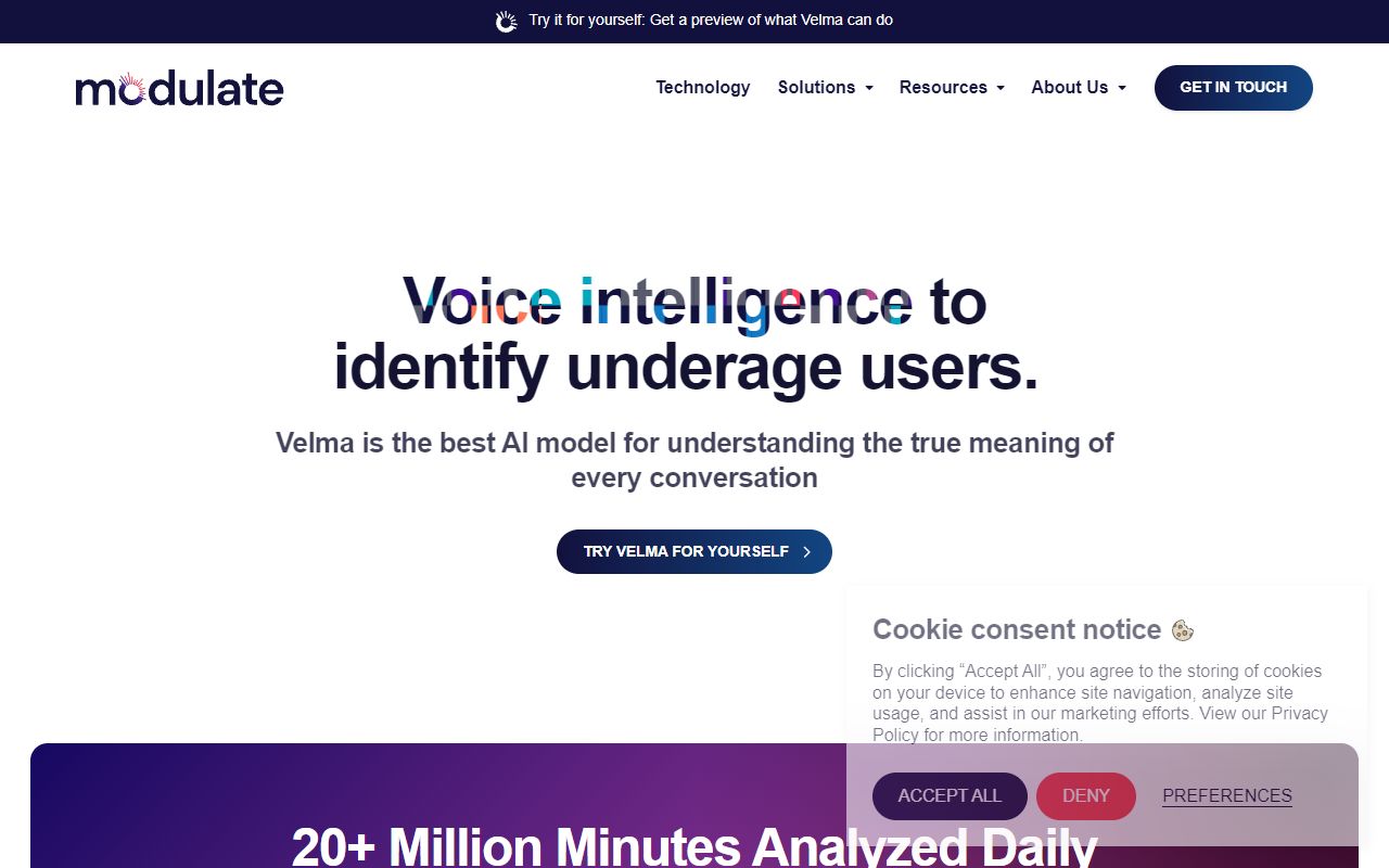 Modulate - website preview