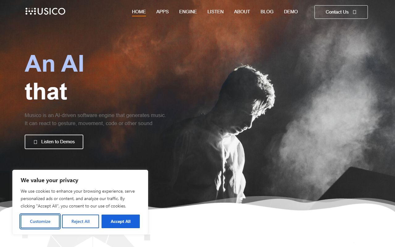 Musico - website preview