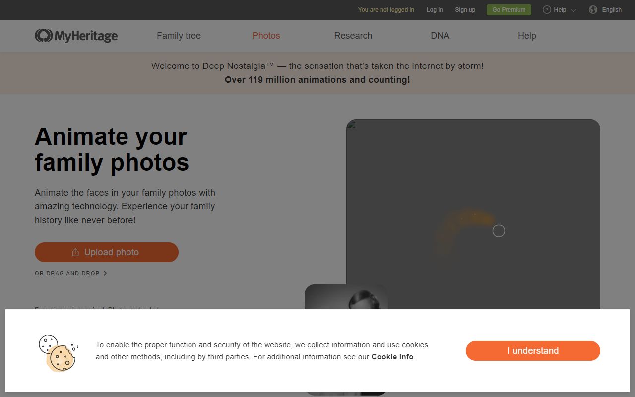 MyHeritage Deep Nostalgia screenshot