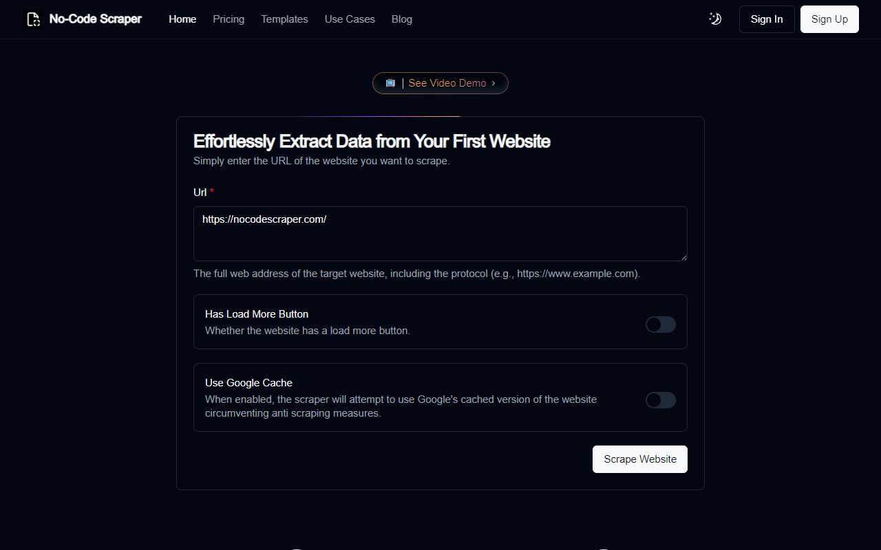 No-Code Scraper screenshot
