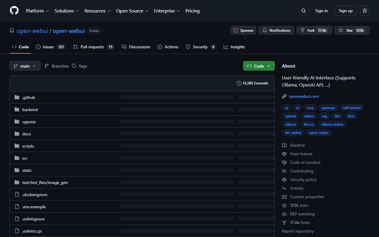 Open WebUI screenshot