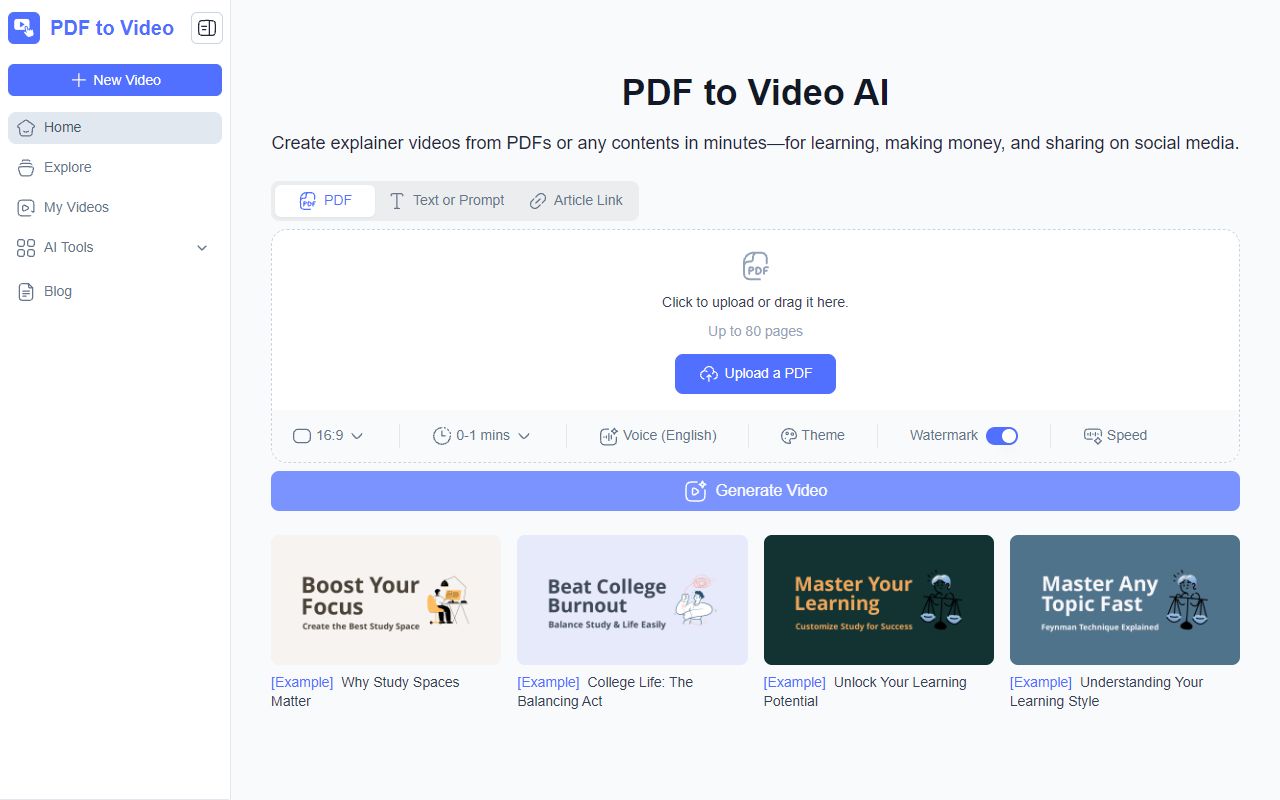 PDFtoVideo screenshot