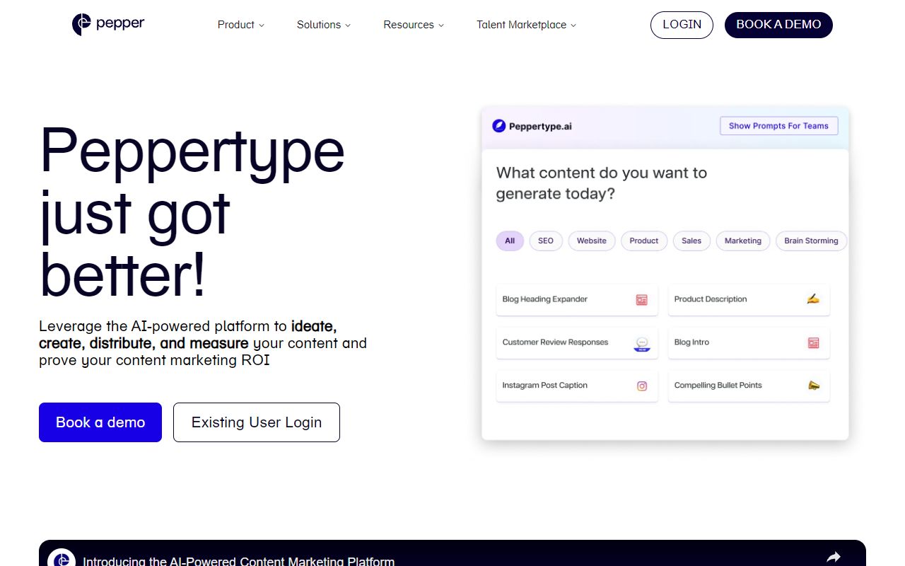 Peppertype - website preview