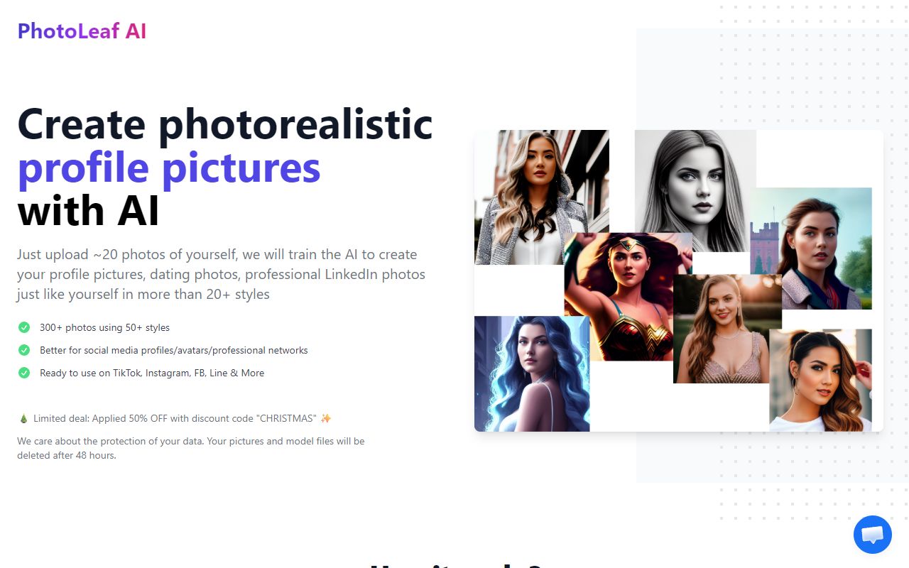 PhotoLeaf - website preview