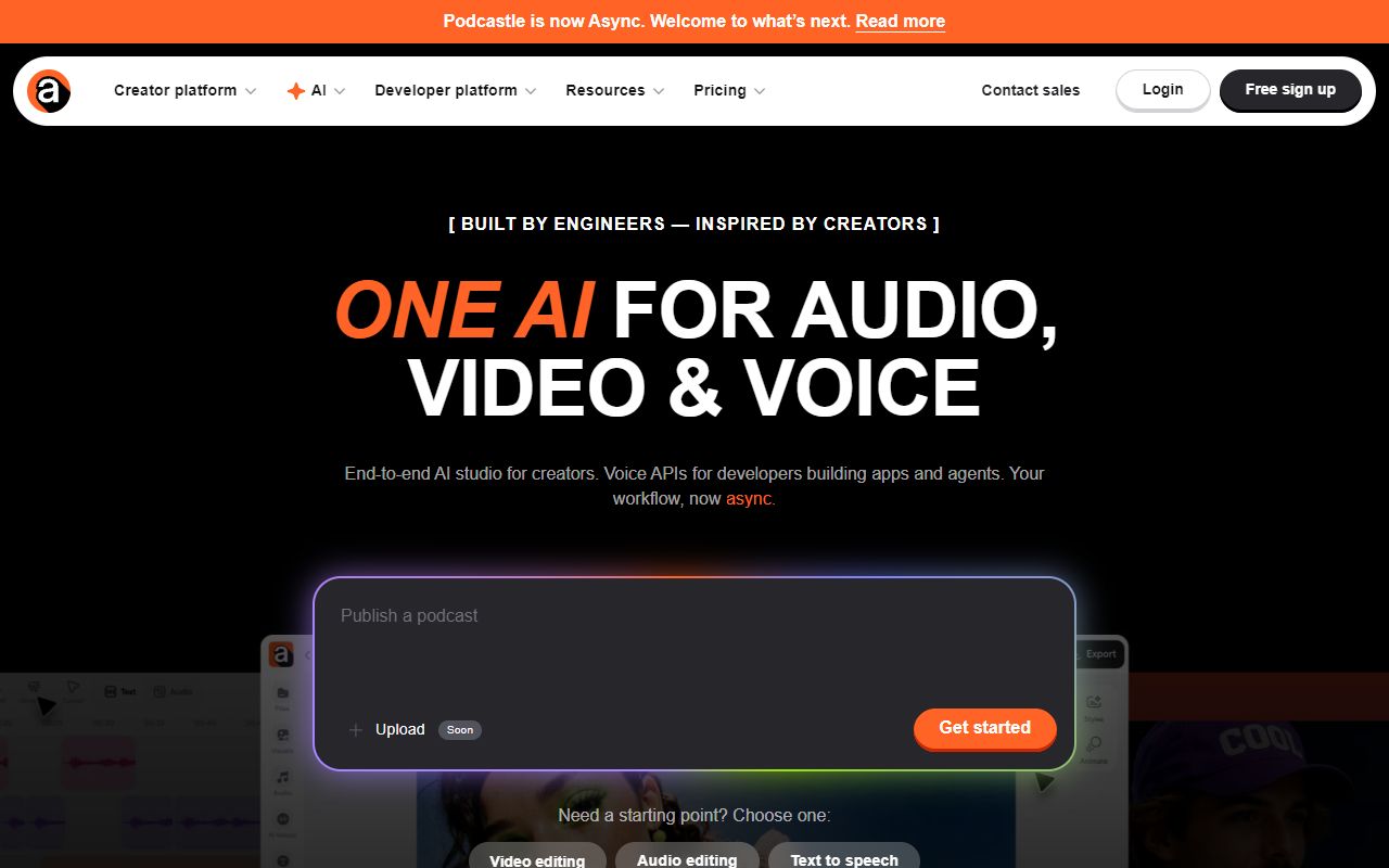 Podcastle screenshot