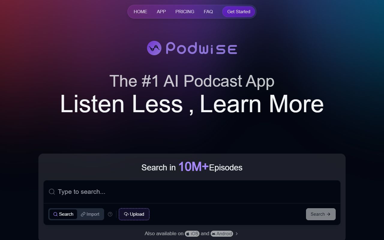 Podwise screenshot