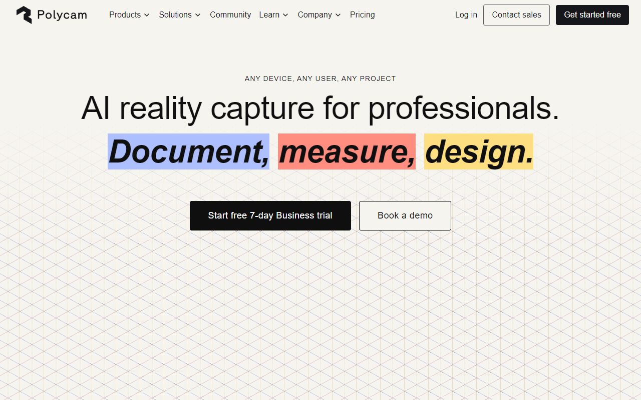 Polycam - website preview