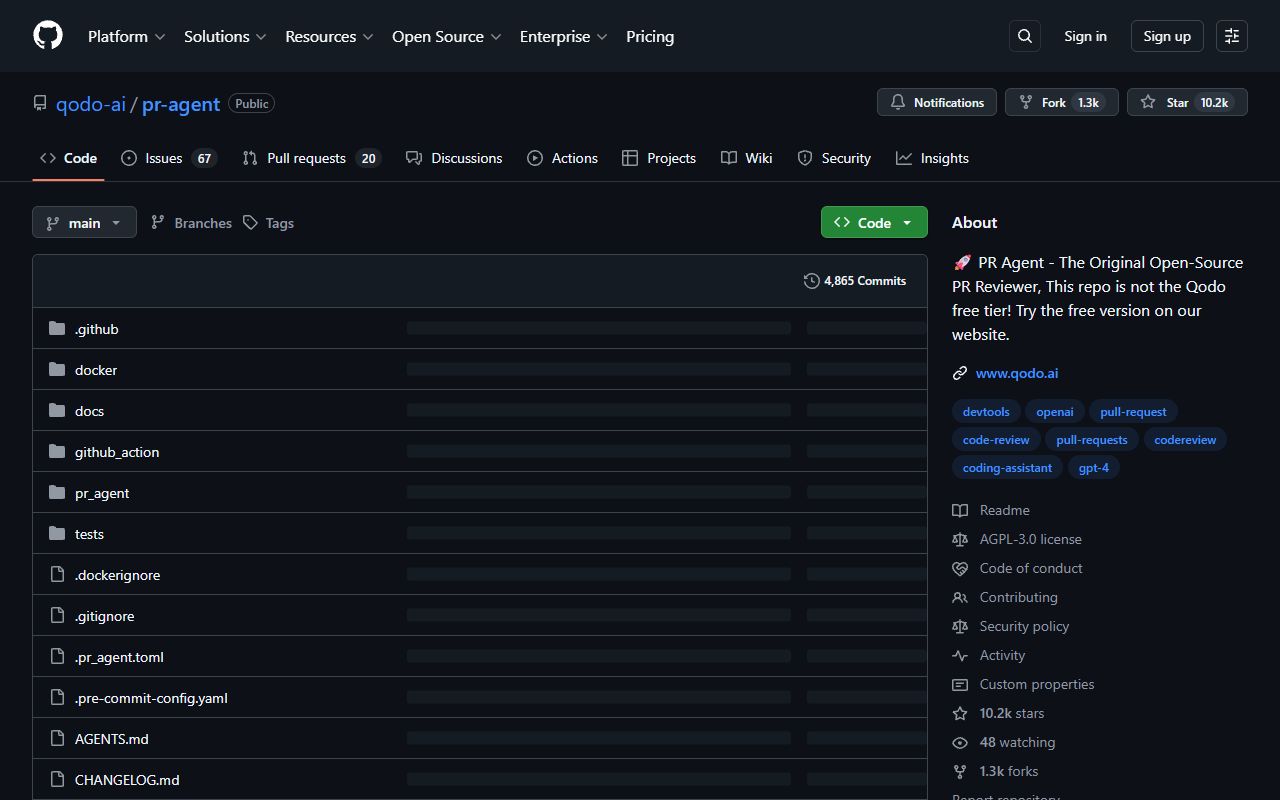 PR-Agent - website preview