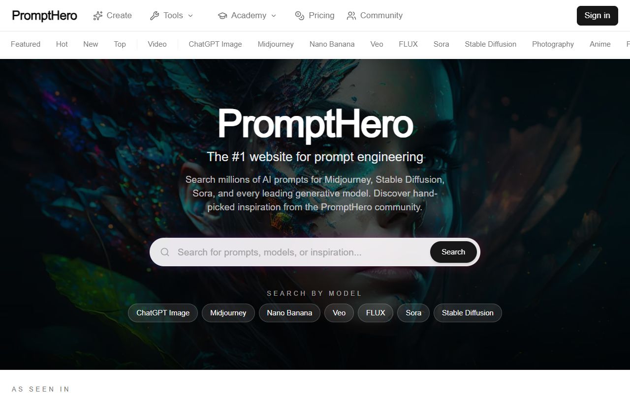 PromptHero screenshot