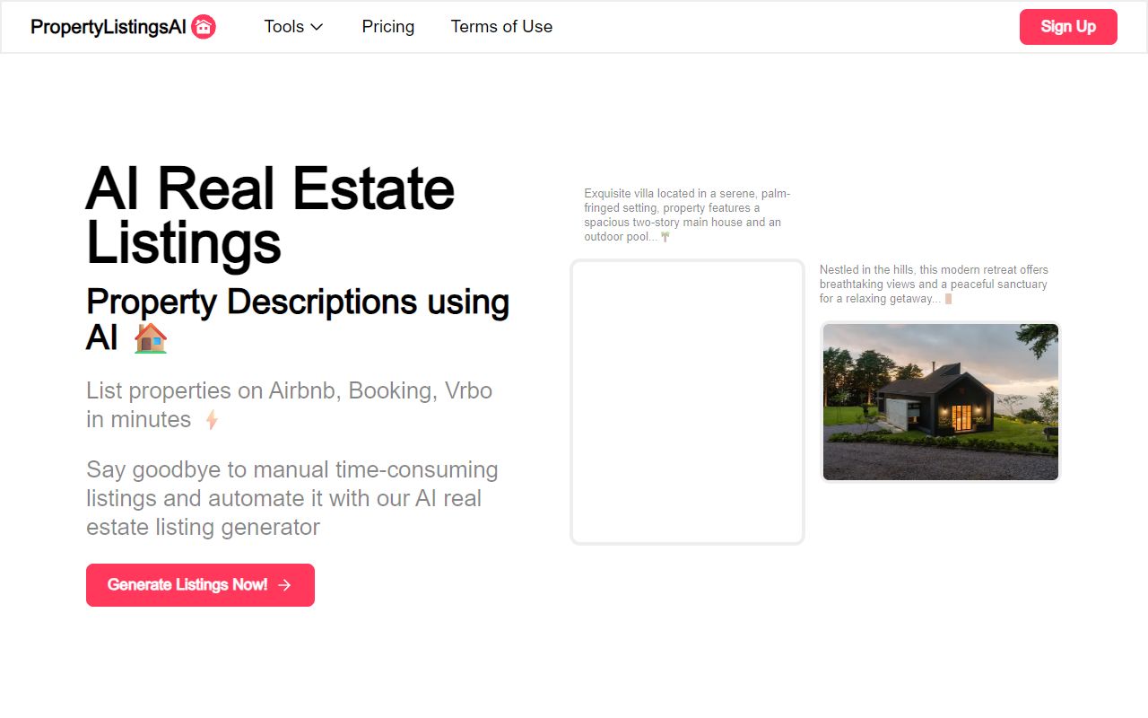 PropertyListingsAI screenshot