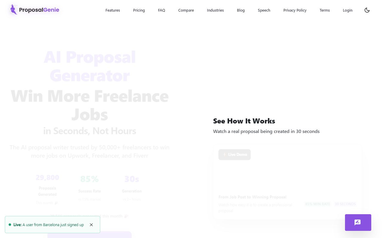 Proposal Genie screenshot