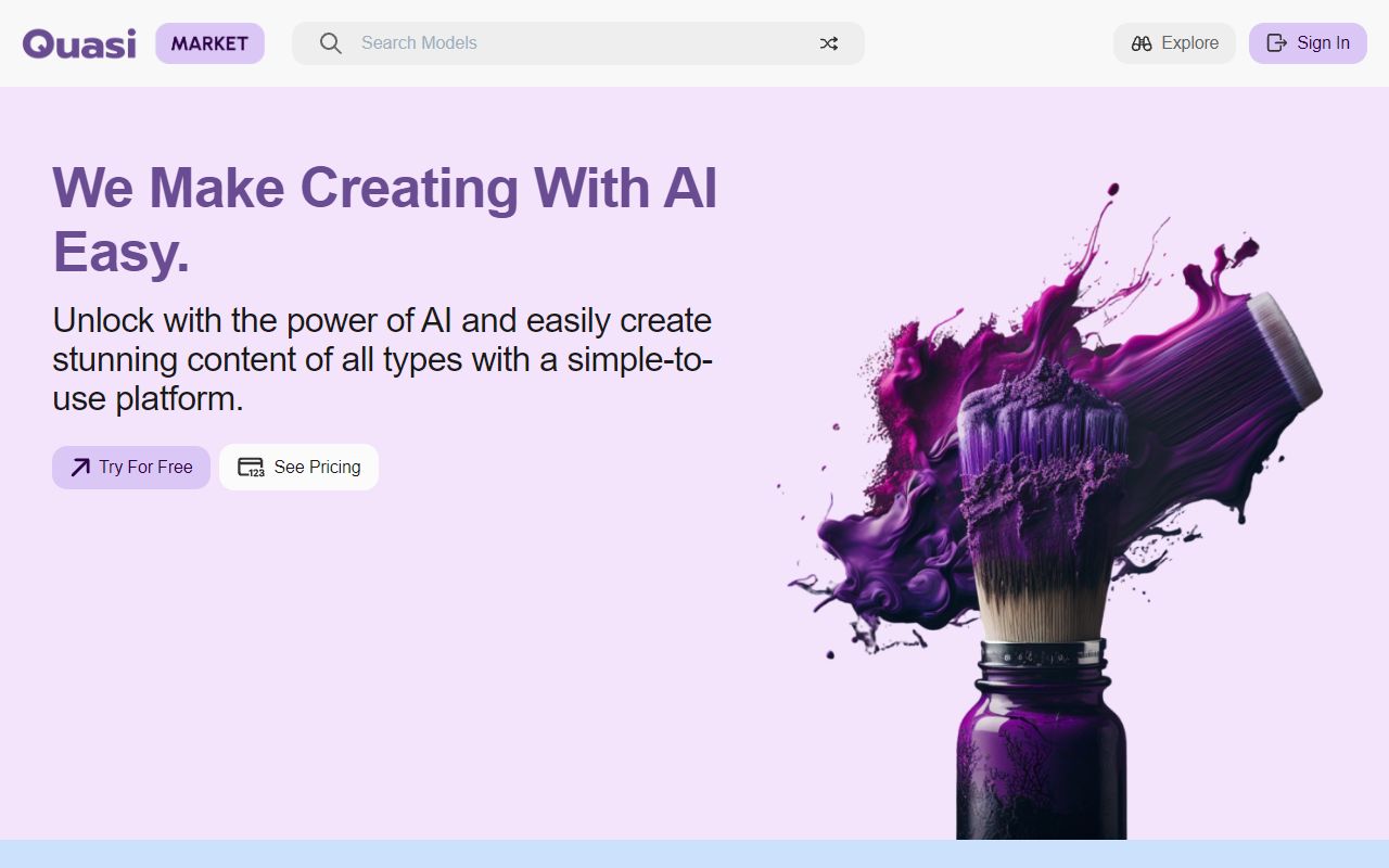 Quasi - website preview