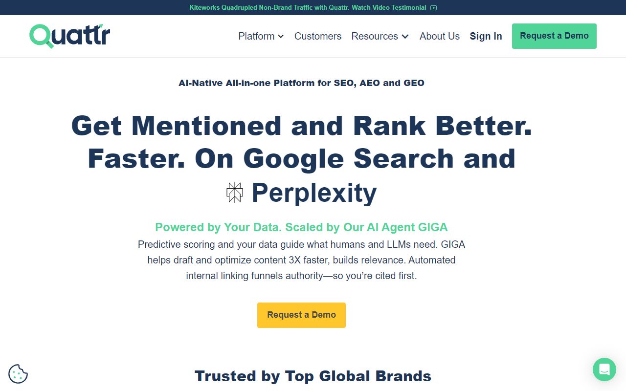 Quattr - website preview