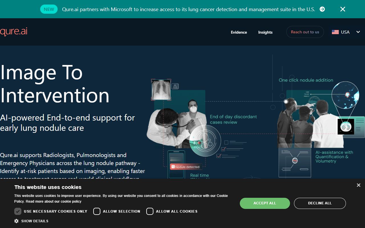 Qure.ai - website preview