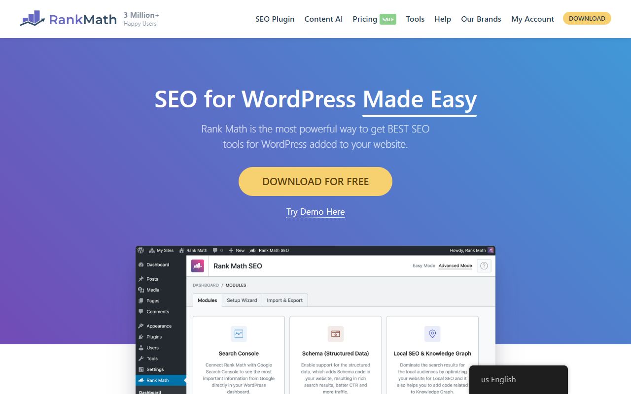 Rank Math - website preview