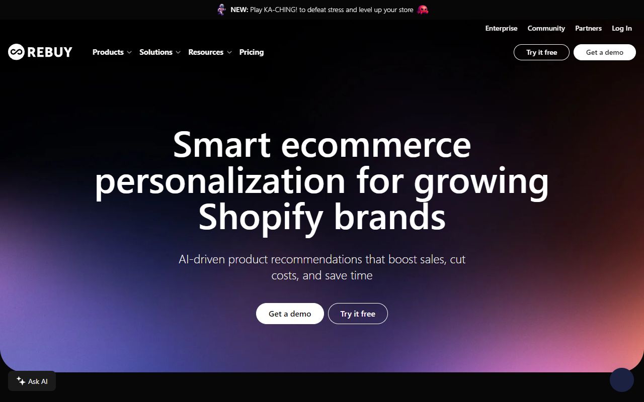 Rebuy - website preview