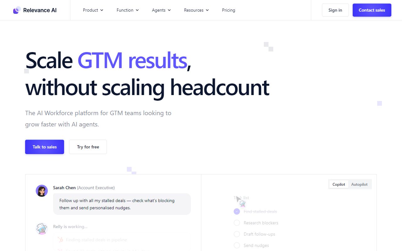 Relevance AI screenshot