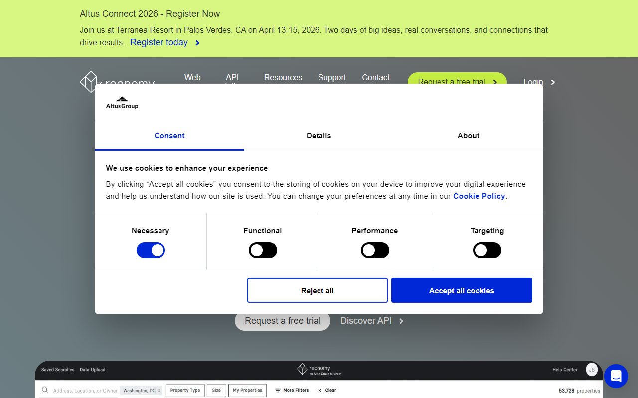 Reonomy - website preview