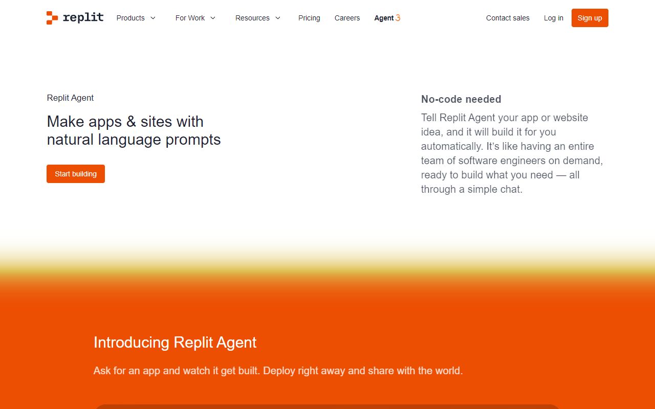 Replit AI - website preview