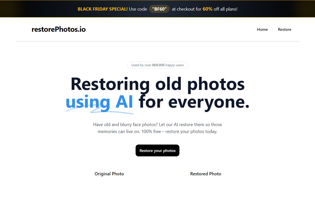 RestorePhotos screenshot