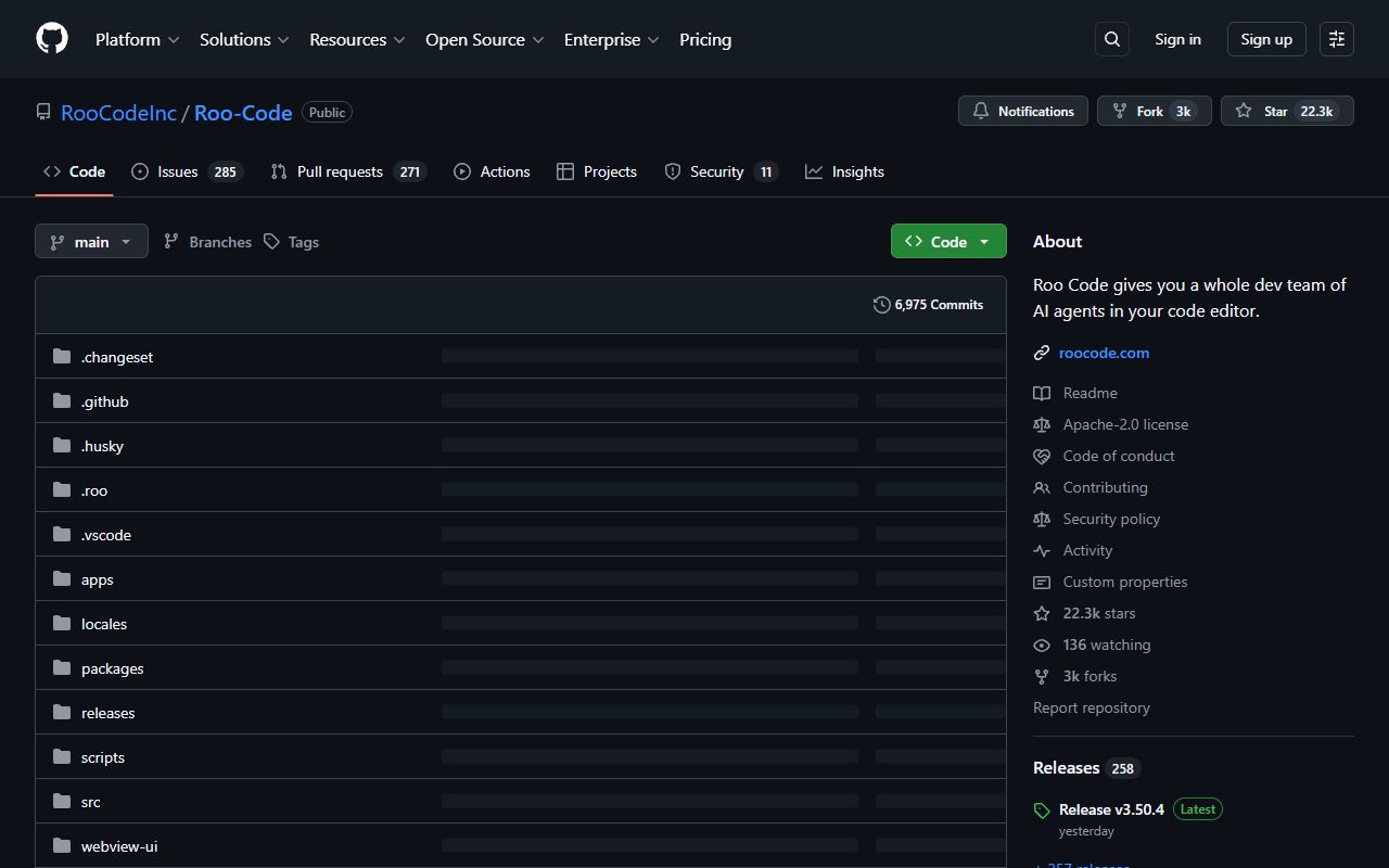 RooCode - website preview