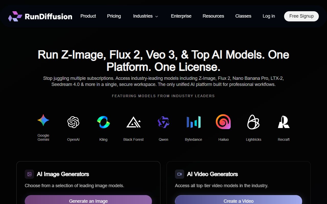 RunDiffusion screenshot