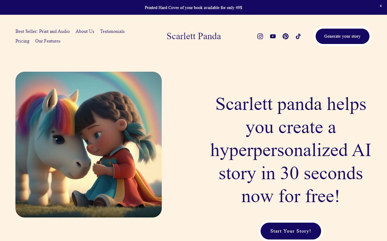 Scarlettpanda - website preview