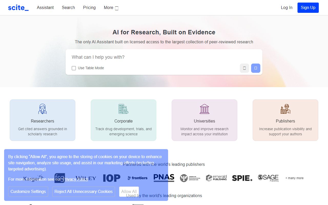 Scite - website preview