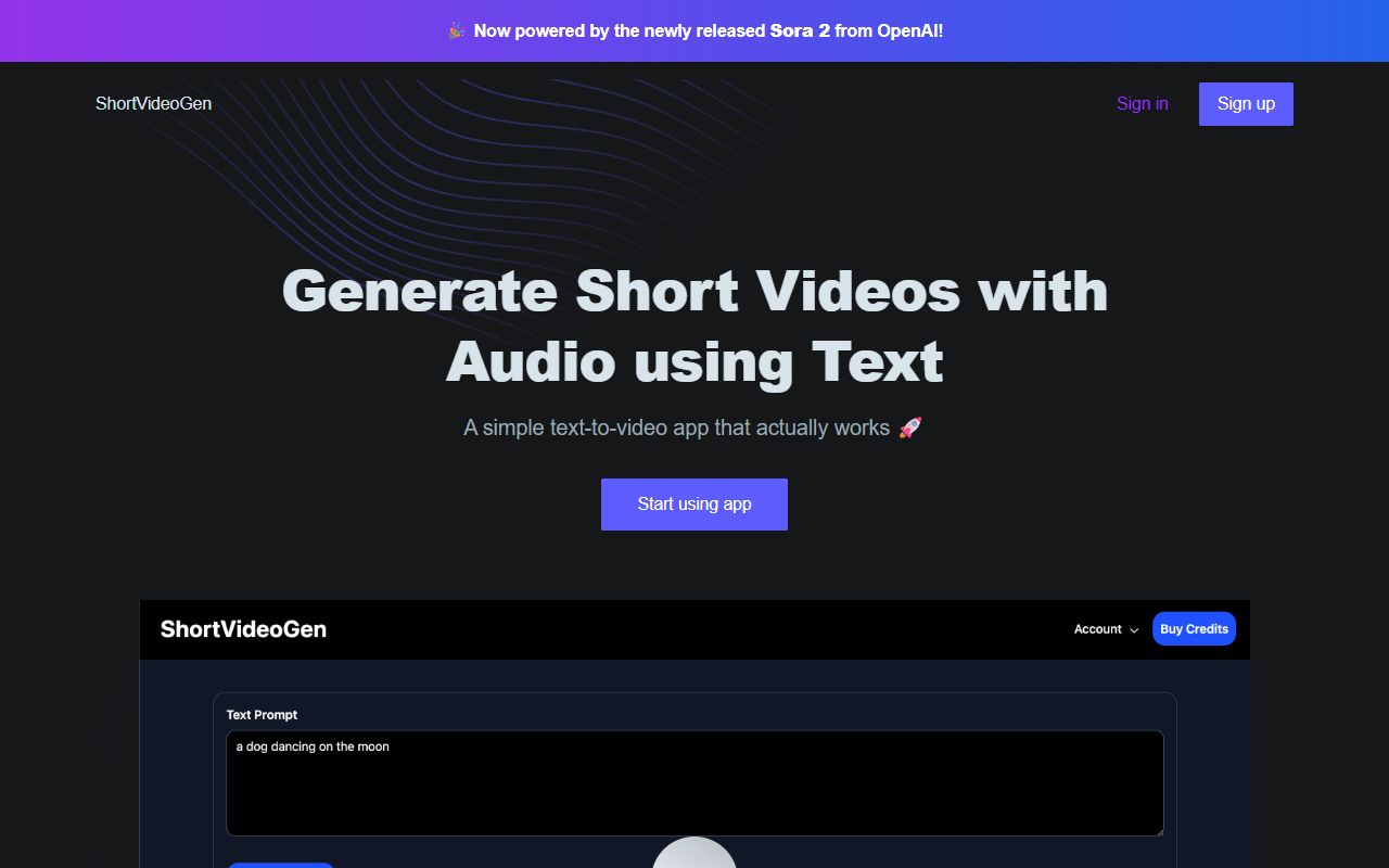 ShortVideoGen screenshot
