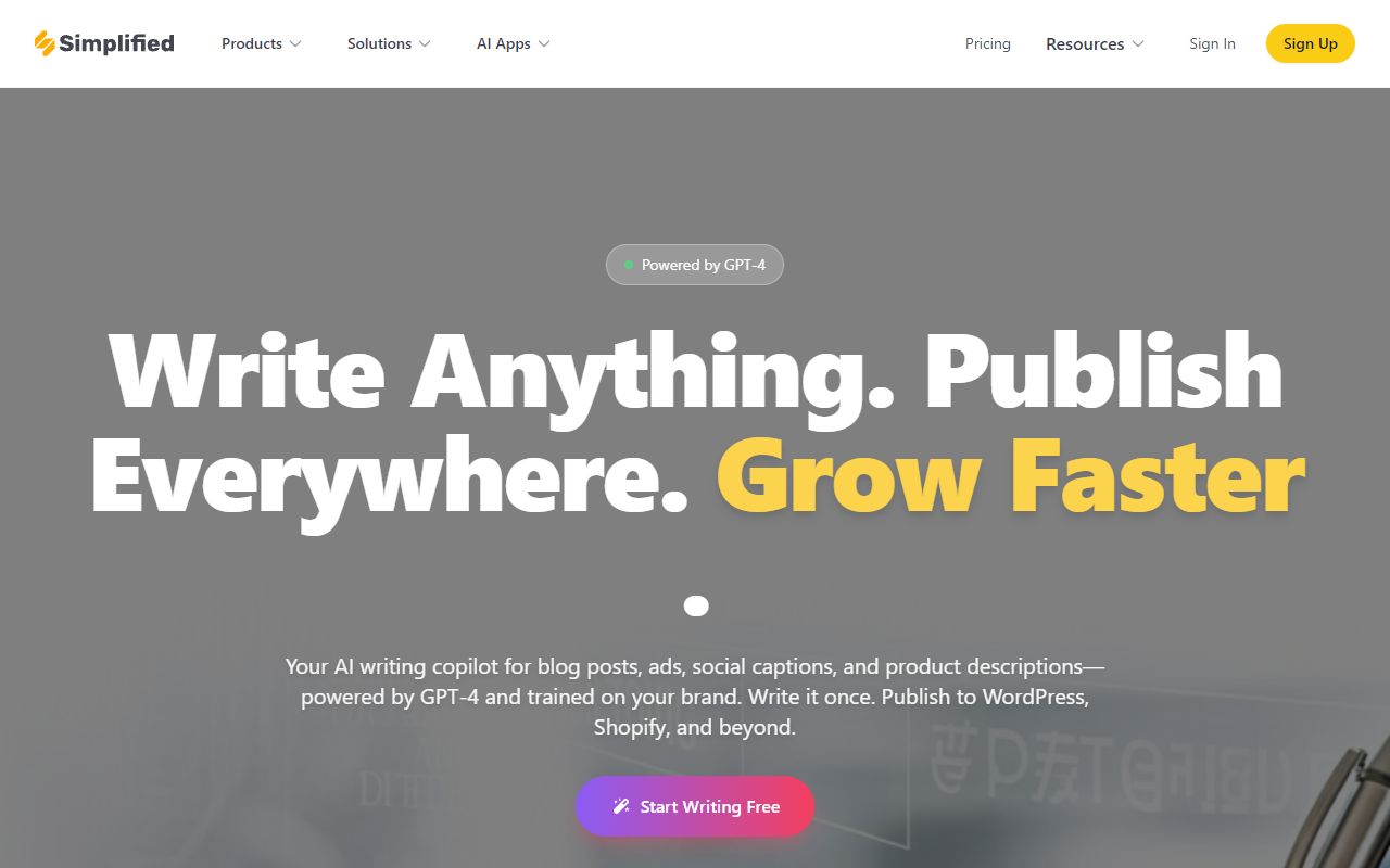 Simplified - website preview