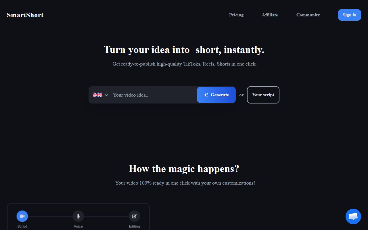 Smartshort screenshot