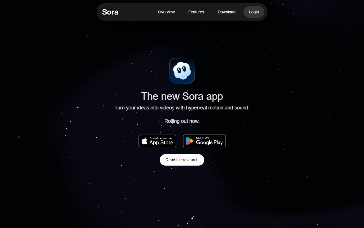 Sora 2 - website preview