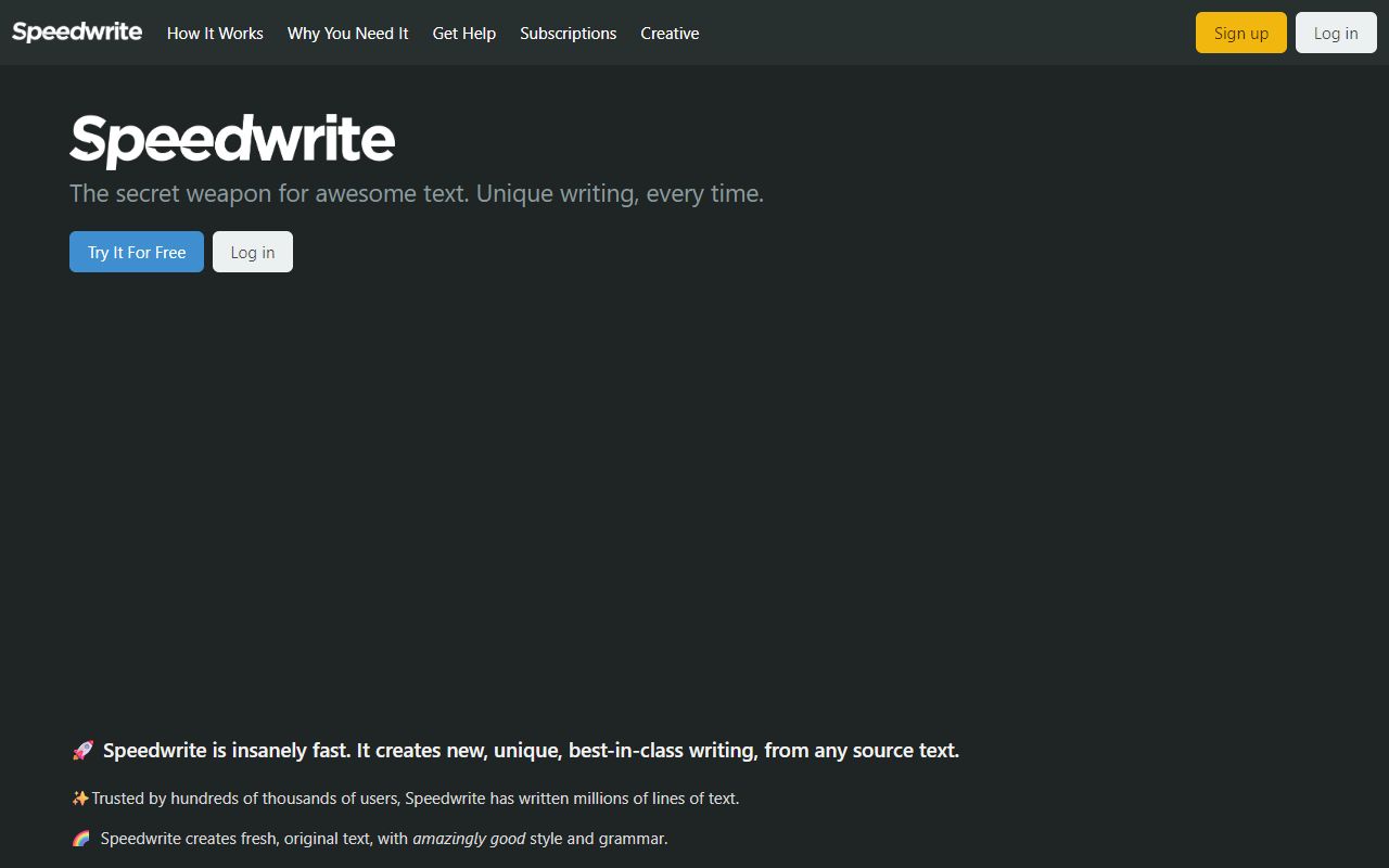 SpeedWrite screenshot