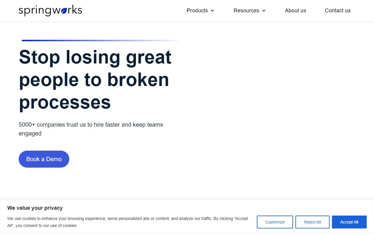 springworks - website preview