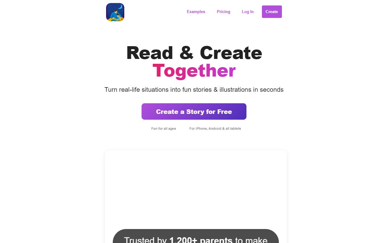 StoriesForKids - website preview
