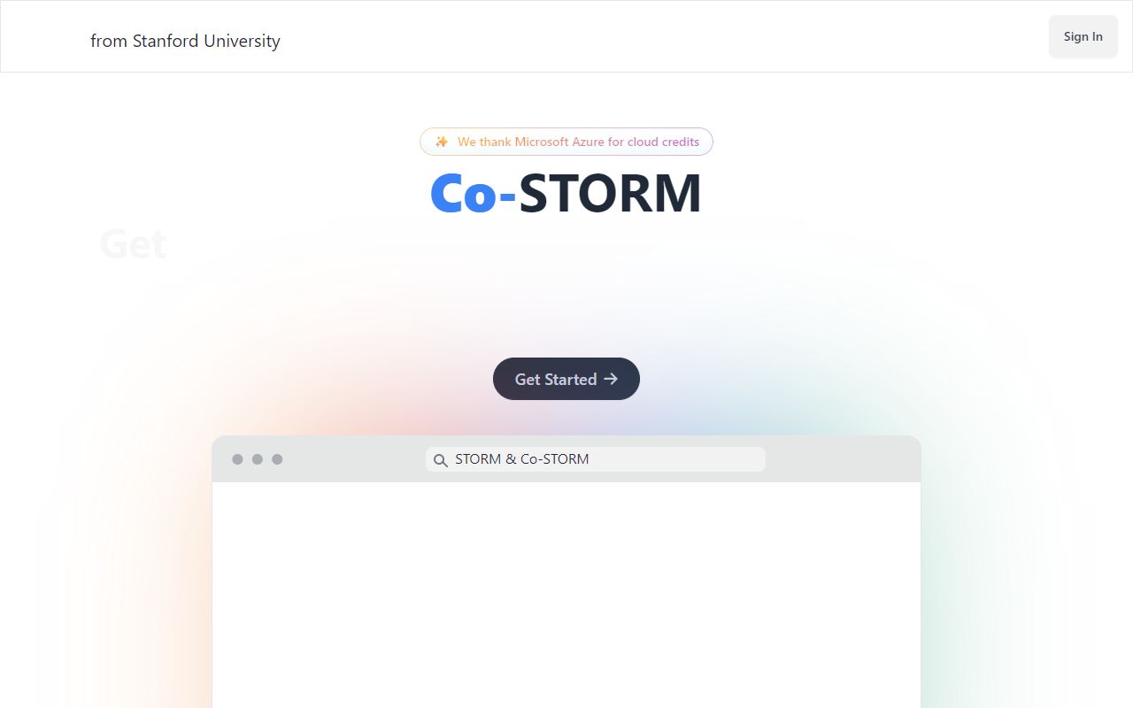 STORM - website preview
