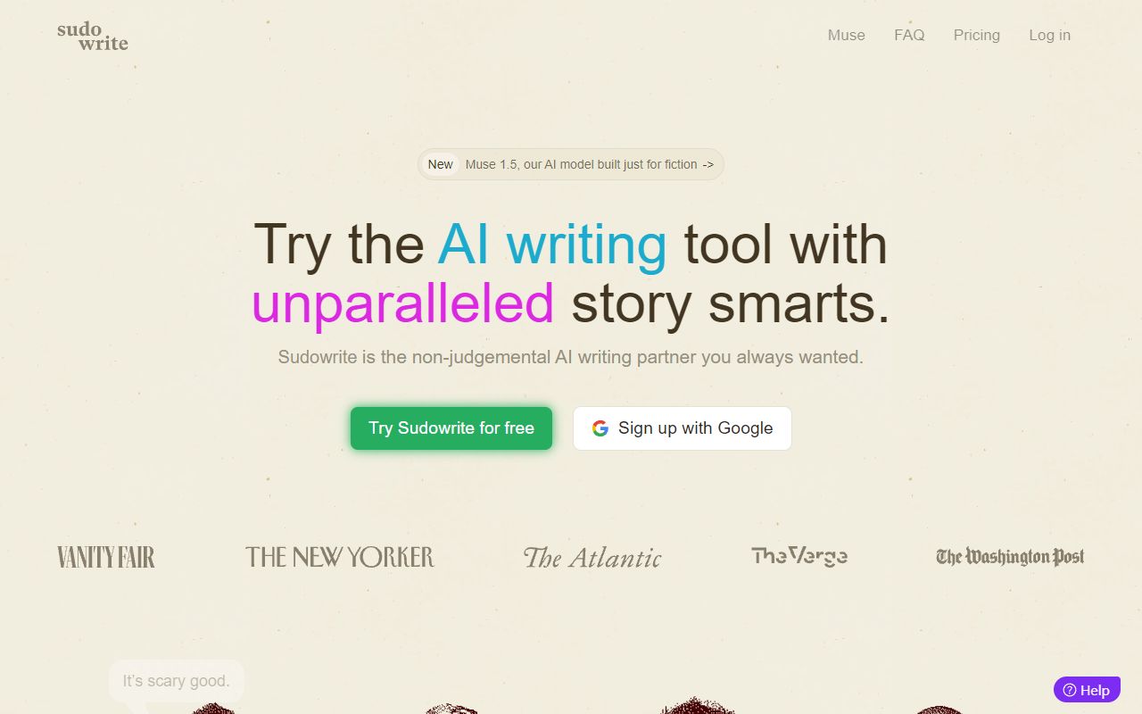 Sudowrite screenshot