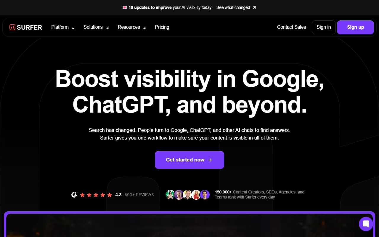 Surfer SEO screenshot