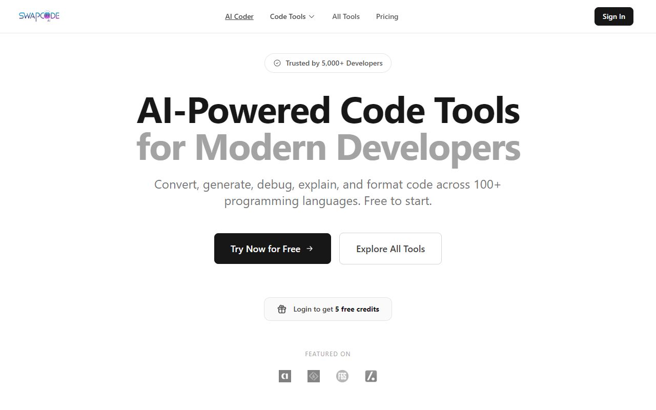 Swapcode AI screenshot