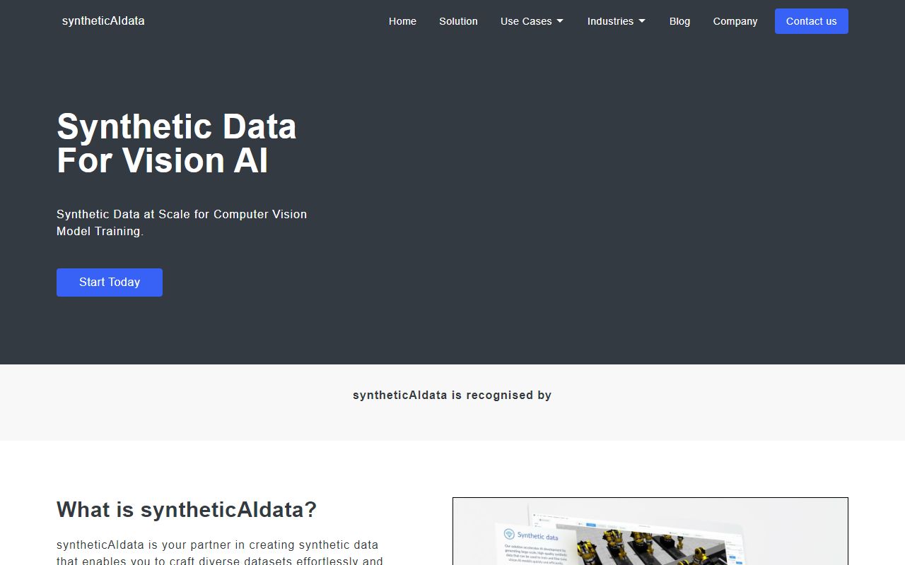 SyntheticAIdata screenshot