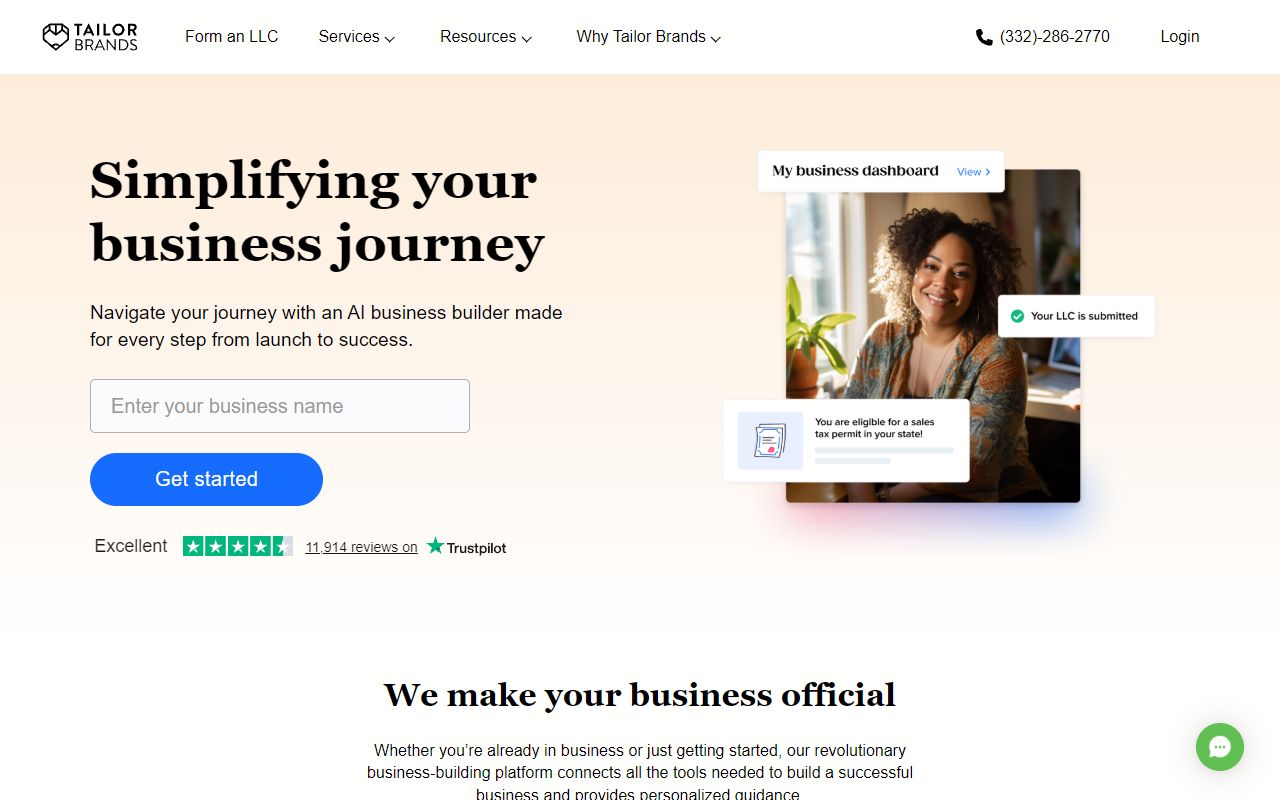 Tailor Brands screenshot