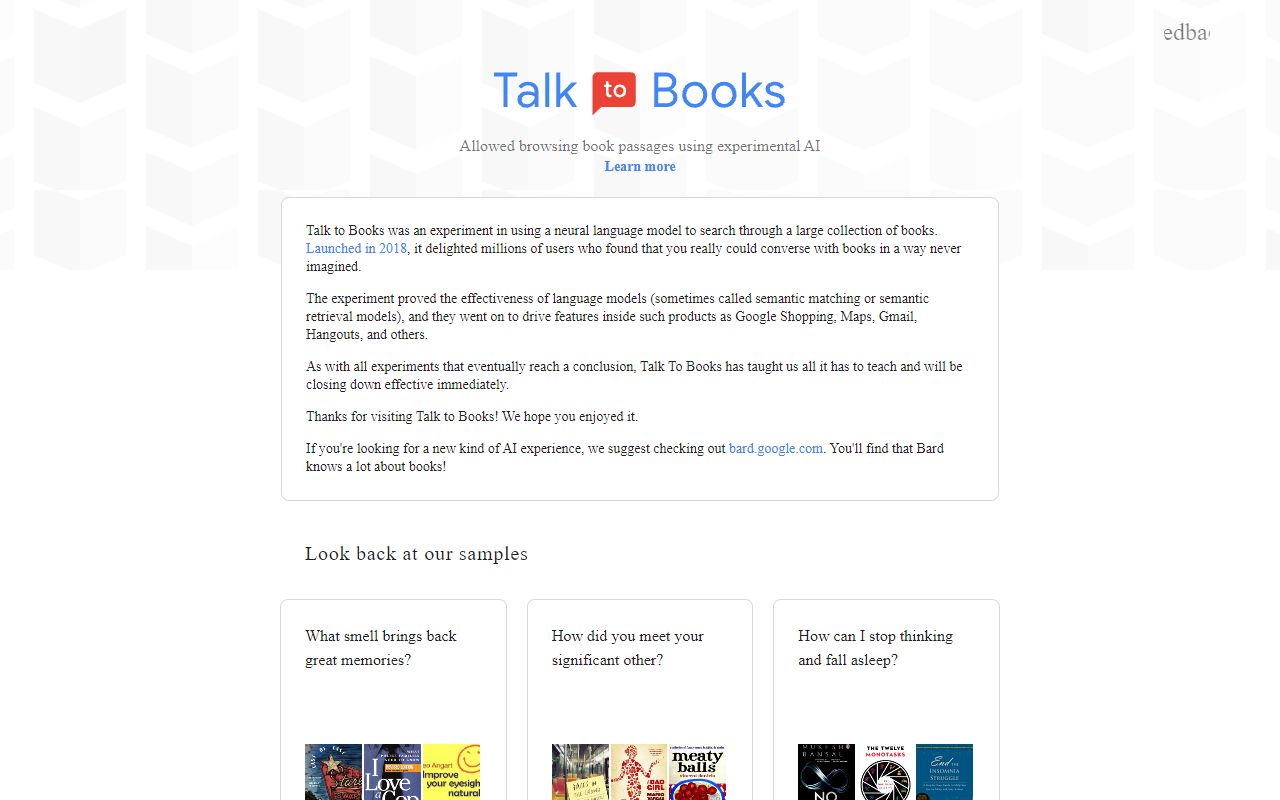 Talk to Books screenshot