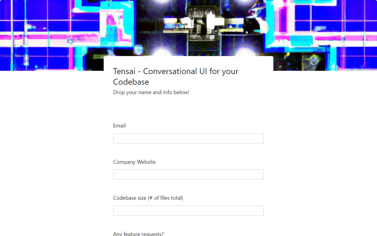 Tensai - website preview