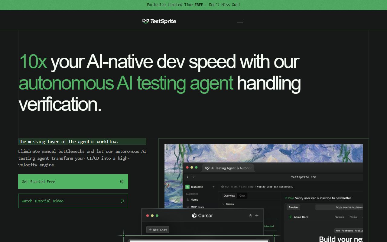 TestSprite screenshot