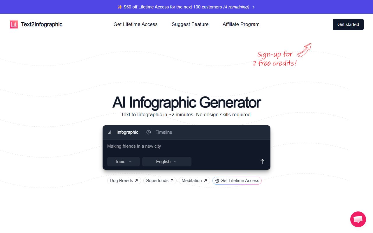Text2Infographic screenshot
