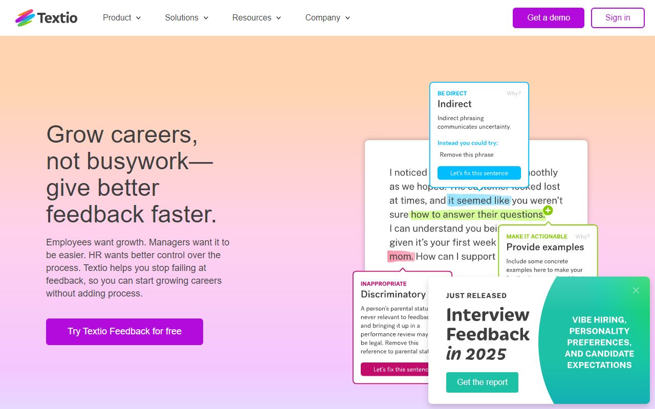 Textio - website preview