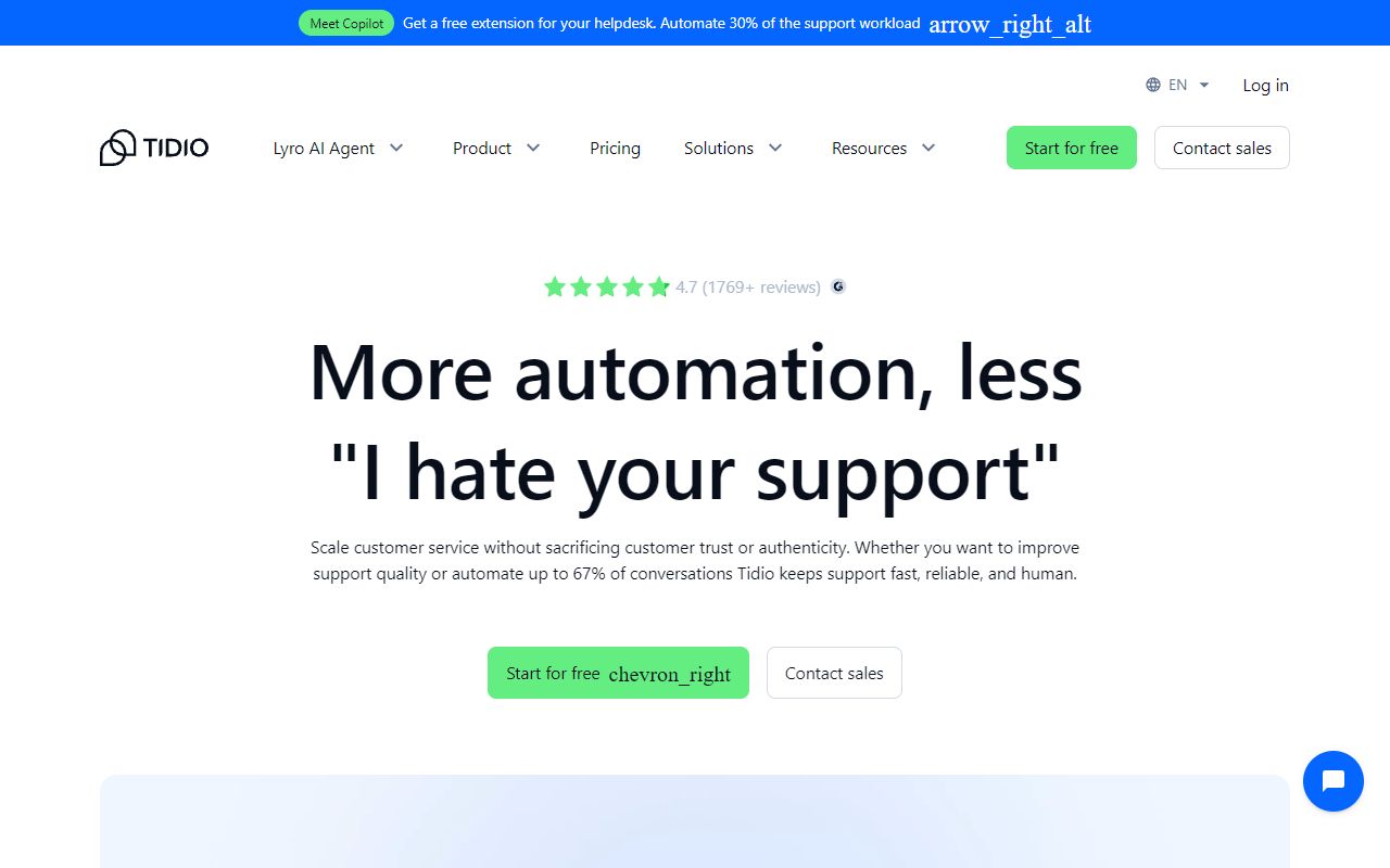 Tidio Lyro screenshot