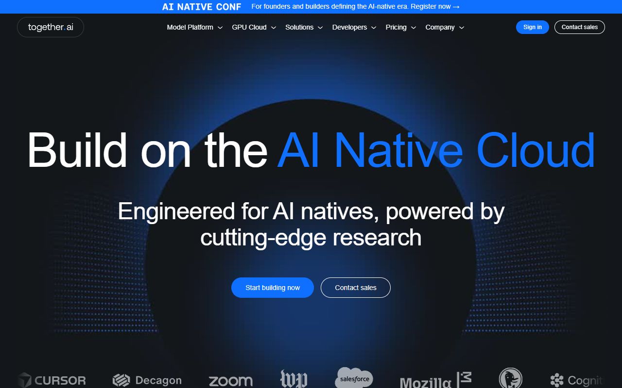 Together AI - website preview